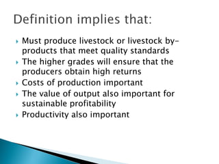 Competitiveness of Botswana's smallholder livestock production