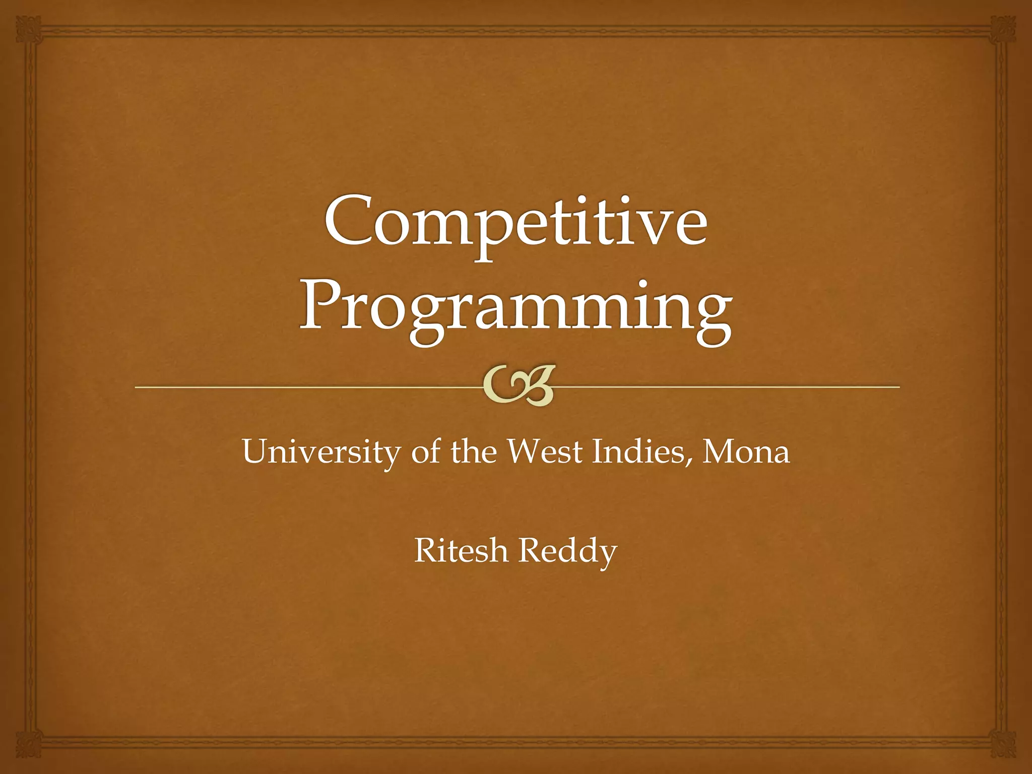 Competitive Programming | PPT