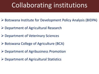 Competitive smallholder livestock in Botswana