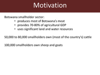 Competitive smallholder livestock in Botswana