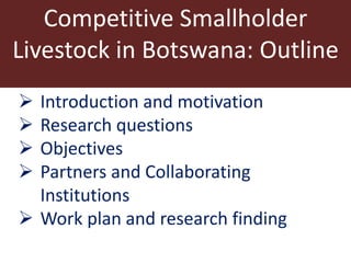 Competitive smallholder livestock in Botswana