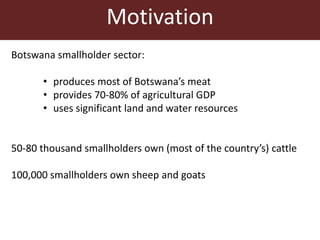 Competitive smallholder livestock in Botswana