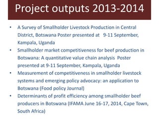 Competitive smallholder livestock in Botswana