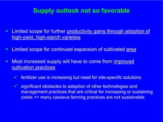The role of Contract Farming in the Development of a Competitive and Sustainable Cassava Sub-sector in Vietnam
