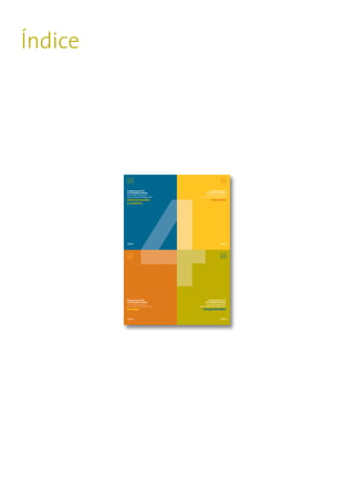 Índice




         El Impacto de las TIC                     El Impacto de las TIC
         en la Sociedad Catalana               en la Sociedad Catalana
         Información preparada                  Información preparada
         para la Mesa de Trabajo sobre   para la Mesa de Trabajo sobre
         Administración                               Educación
         y eJusticia




         El Impacto de las TIC                     El Impacto de las TIC
         en la Sociedad Catalana               en la Sociedad Catalana
         Información preparada                  Información preparada
         para la Mesa de Trabajo sobre   para la Mesa de Trabajo sobre
         Sanidad                           Competitividad
 