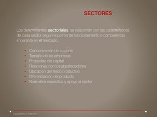 sectoriales
•
•
•
•
•
•
•