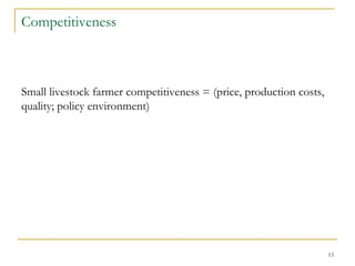 Competitiveness of smallholder livestock: The case of Namibia