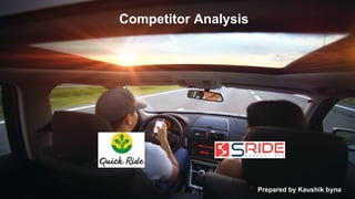 Introduction to the
Company
UpGrad Product Management
Competitor Analysis
Student Name:
Competitor Analysis
Prepared by Kaushik byna
 