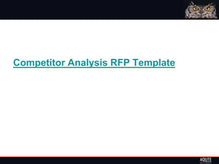 Competitor Analysis RFP Template
 