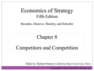 Economics of Strategy
               Fifth Edition
  Besanko, Dranove, Shanley, and Schaefer



               Chapter 8

Competitors and Competition

     Slides by: Richard Ponarul, California State University, Chico
                            Copyright  2010 John Wiley  Sons, Inc.
 