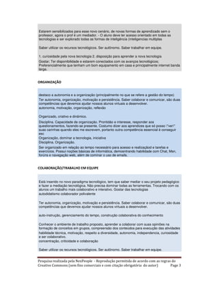 Competencias dos estudantes