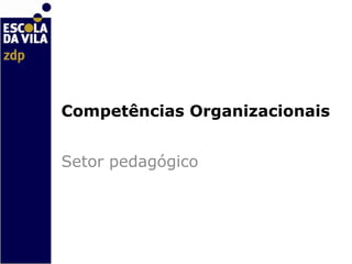Competências Organizacionais


Setor pedagógico
 