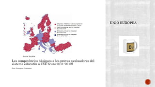 Les competències bàsiques a les proves avaluadores del
sistema educatiu a l’EU (curs 2011-2012)
Font: European Comission
 
