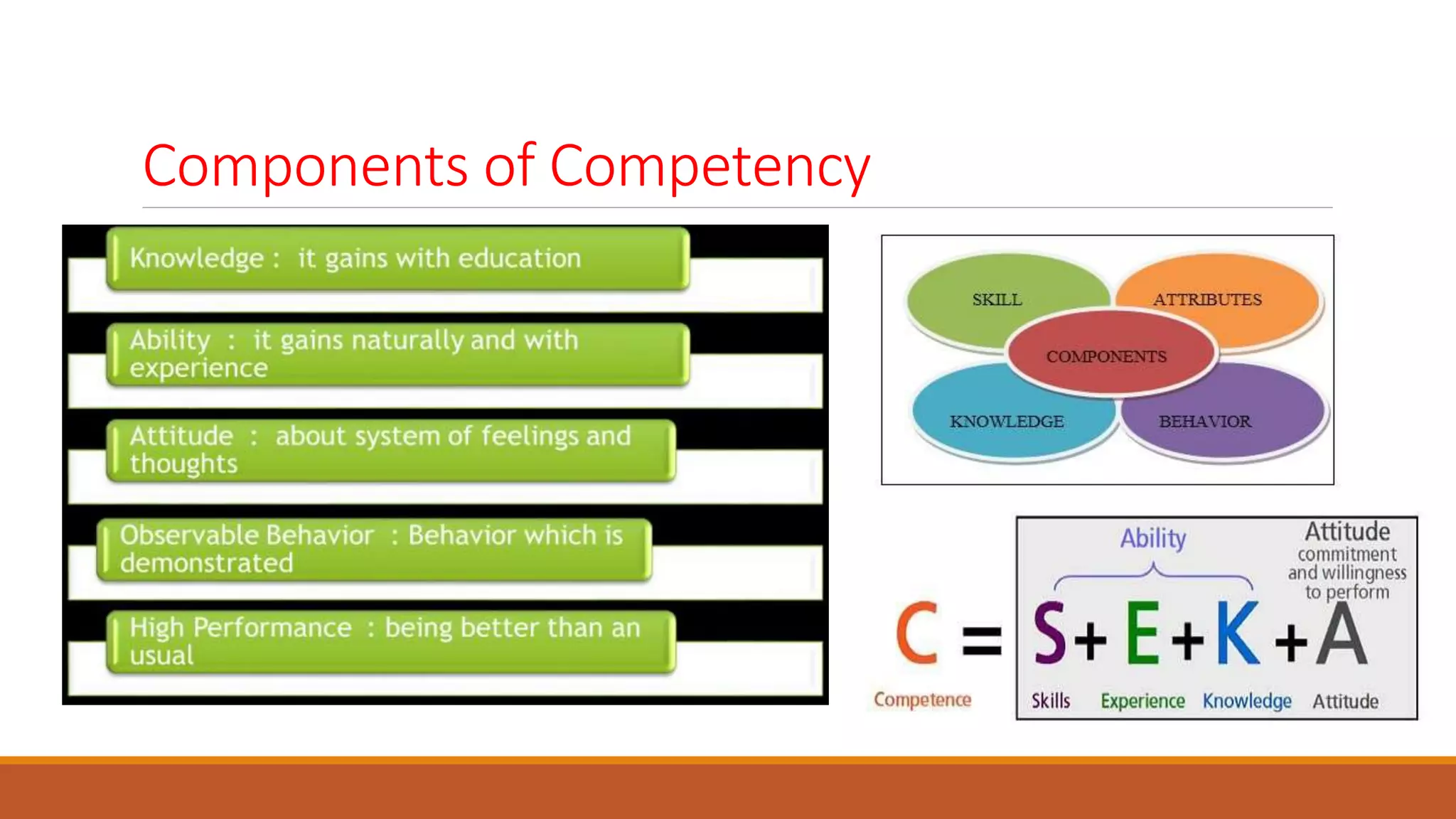Components of Competency
 