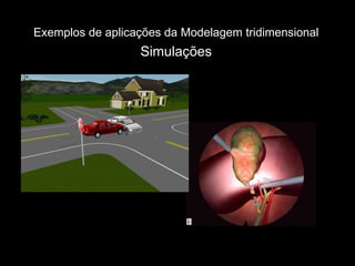Exemplos de aplicações da Modelagem tridimensional   Simulações 