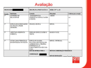 Avaliação
 