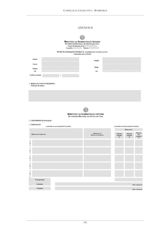 COMPILAÇÃO LEGISLATIVA - BOMBEIROS




           ANEXOS II




               186
 