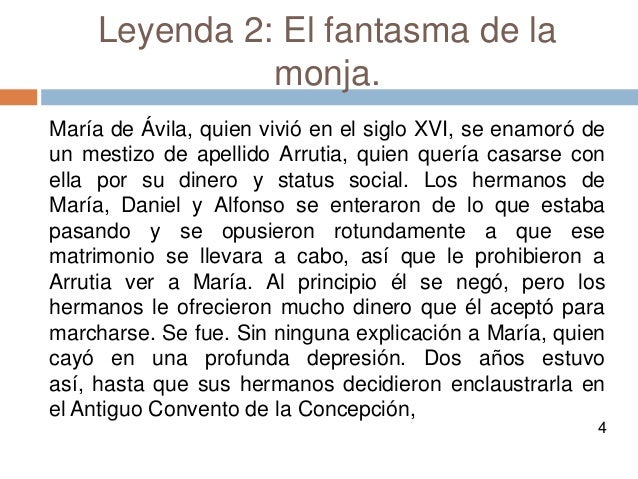 La Leyenda De La Monja Escrita