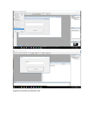 Se genera el archivo con extensión .exe
 