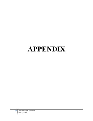 20 Introduction to Business
[ BUSF0103 ]
APPENDIX
 