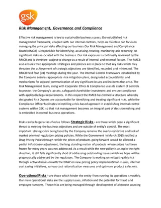 GlaxoSmithKline Pakistan Pharmaceutical company | DOCX