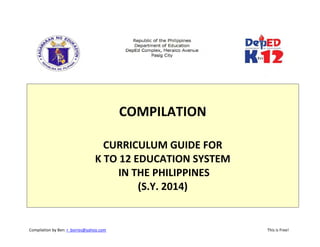 Complete Compilation of Curriculum Guides for K to 12 Education System ...