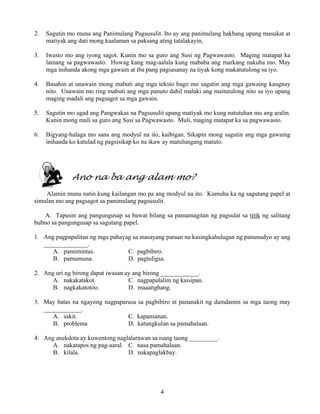 Grade 7 (Alternative) Filipino I - Learning Module for EASE
