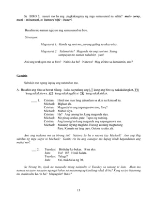 Grade 7 (Alternative) Filipino I - Learning Module for EASE