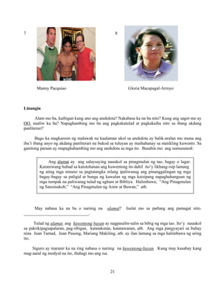 Grade 7 (Alternative) Filipino I - Learning Module for EASE