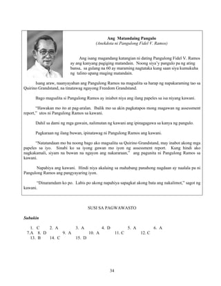 Grade 7 (Alternative) Filipino I - Learning Module for EASE