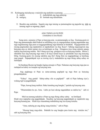 Grade 7 (Alternative) Filipino I - Learning Module for EASE