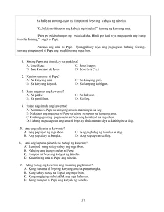 Grade 7 (Alternative) Filipino I - Learning Module for EASE