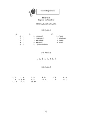 Grade 7 (Alternative) Filipino I - Learning Module for EASE