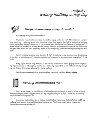 Grade 7 (Alternative) Filipino I - Learning Module for EASE