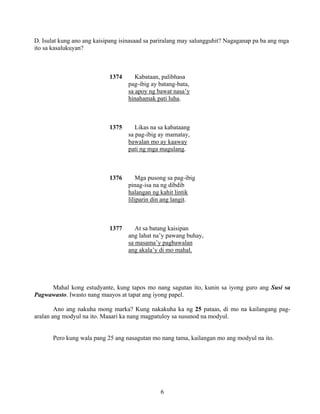 Grade 7 (Alternative) Filipino I - Learning Module for EASE