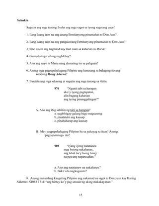 Grade 7 (Alternative) Filipino I - Learning Module for EASE