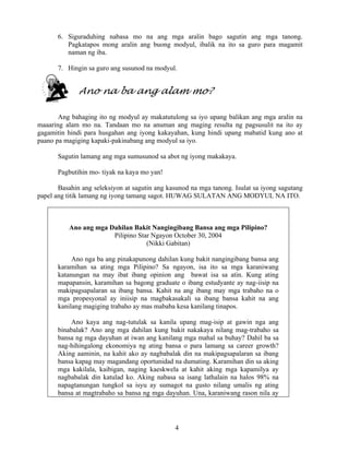 Grade 7 (Alternative) Filipino I - Learning Module for EASE