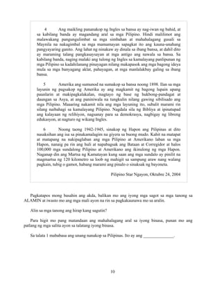 Grade 7 (Alternative) Filipino I - Learning Module for EASE