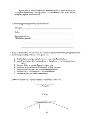 Grade 7 (Alternative) Filipino I - Learning Module for EASE