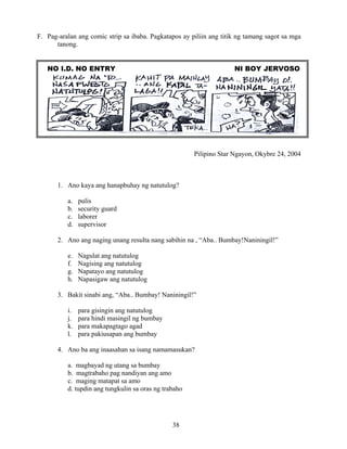 Grade 7 (Alternative) Filipino I - Learning Module for EASE