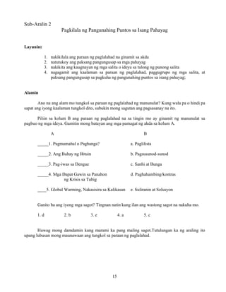 Grade 7 (Alternative) Filipino I - Learning Module for EASE