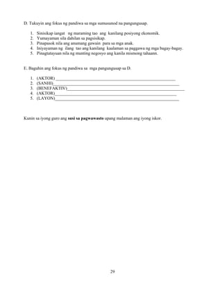 Grade 7 (Alternative) Filipino I - Learning Module for EASE