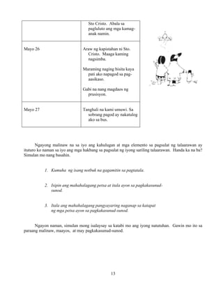 Grade 7 (Alternative) Filipino I - Learning Module for EASE