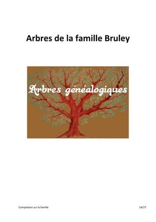 Compilation sur la famille 14/77
Arbres de la famille Bruley
 