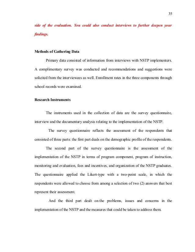 Dissertation survey instruments