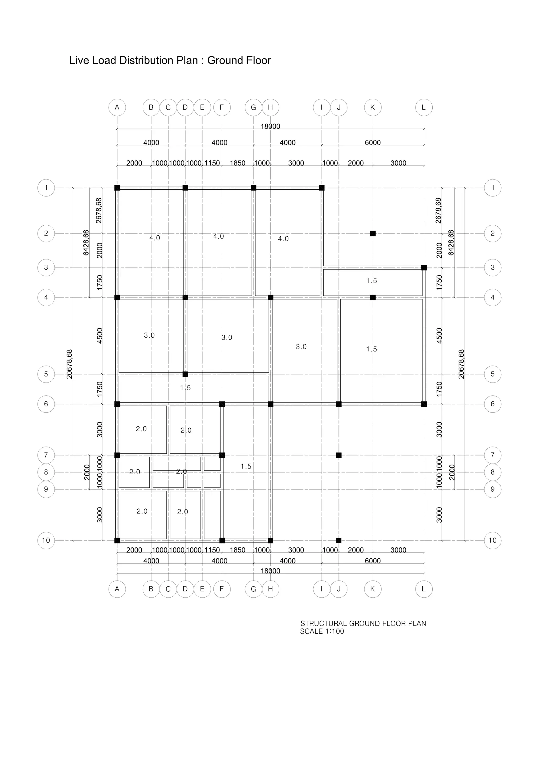 LiveLoadDistributionPlan:GroundFloor
 