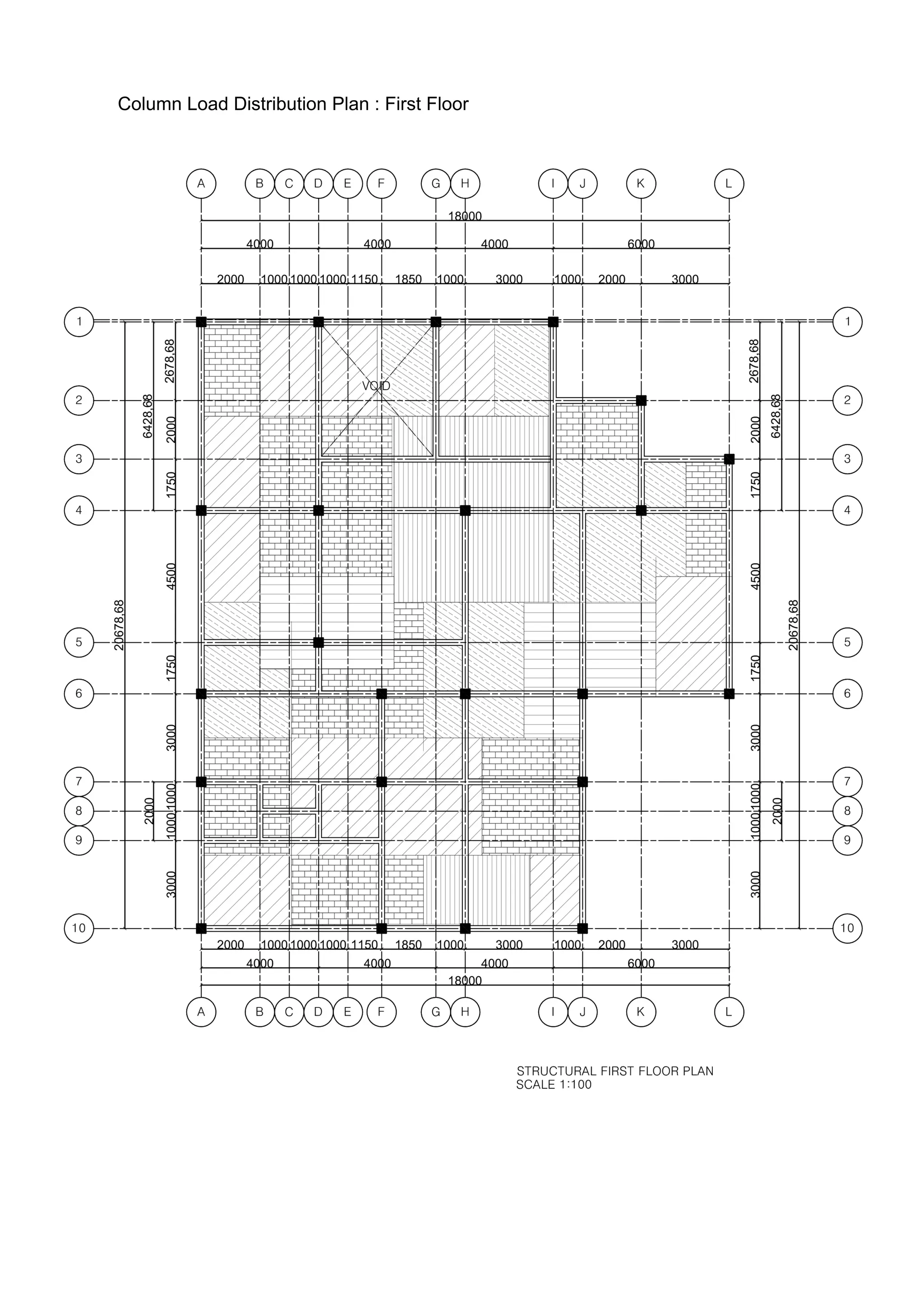 ColumnLoadDistributionPlan:FirstFloor
 