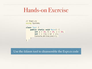 Post-order Traversal: Simulating Code Gen
10 20 * 30 +
post-order
traversal
result
+
* 30
10 20
 