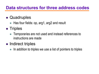 Compiler chapter six .ppt course material | PPT