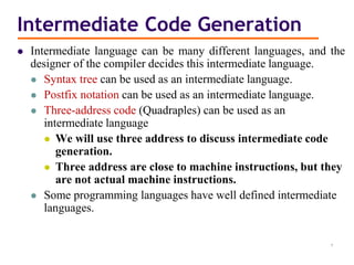 Compiler chapter six .ppt course material | PPT